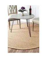 nuLoom Elijah BHSG01A Beige 4' x 4' Round Area Rug