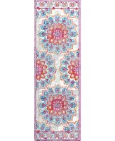 nuLoom Kiyoko RZBD59B Pink 2'8" x 8' Runner Rug