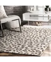 nuLoom Leopard RZBD61A Gray 8' x 10' Area Rug