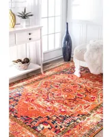 nuLoom Mackenzie KKCB10B Orange 7'10" x 11' Area Rug