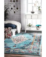 nuLoom Veronica KKCB26A Aqua 5'3" x 7'7" Area Rug