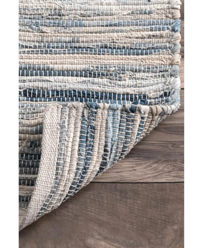 nuLoom Maile HMDM01A Blue 4' x 6' Area Rug