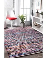 nuLoom Rochell VIAG01B Indigo 6' x 9' Area Rug