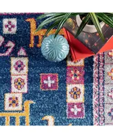 nuLoom Marisela RZBD48A Navy 3' x 5' Area Rug