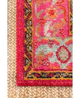 nuLoom Mackenzie KKCB10A Pink 7'10" x 11' Area Rug