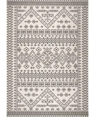 nuLoom Kandace OWDN24B Ivory 5'3" x 7'6" Outdoor Area Rug