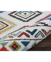 Nourison Home Navajo NAV06 White 2'2" x 7'9" Runner Rug