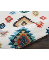 Nourison Home Navajo NAV07 White 2'2" x 4'3" Area Rug