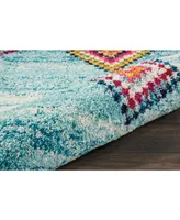 Nourison Home Nomad NMD04 Aqua 6'7" x 9'6" Area Rug