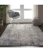 Nourison Home Rustic Textures RUS01 Gray and Beige 3'11" x 5'11" Area Rug