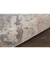 Nourison Home Rustic Textures RUS06 Beige and Gray 7'10" x 10'6" Area Rug
