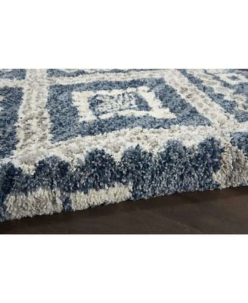 Nourison Home Oslo Shag Osl02 Denim Rug