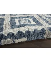 Nourison Home Oslo Shag Osl02 Denim Rug