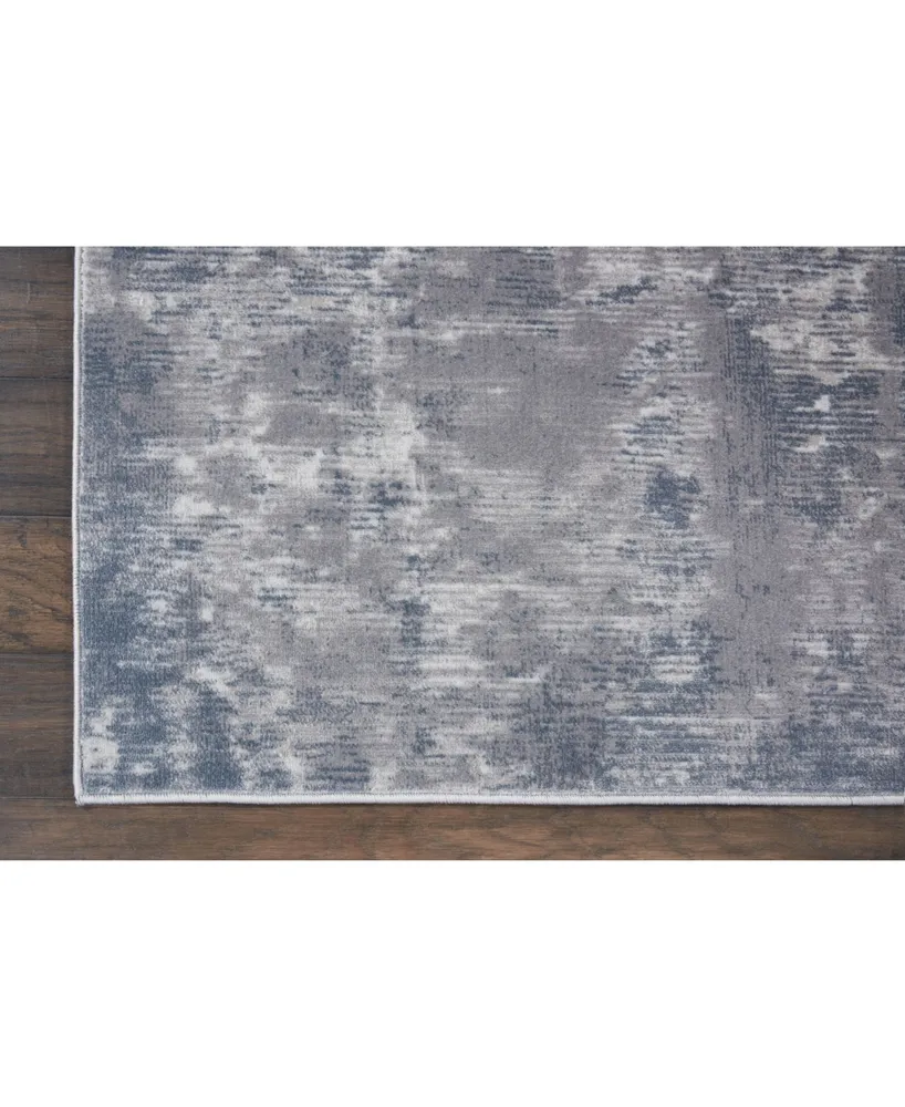 Nourison Home Rustic Textures RUS05 Gray 3'11" x 5'11" Area Rug