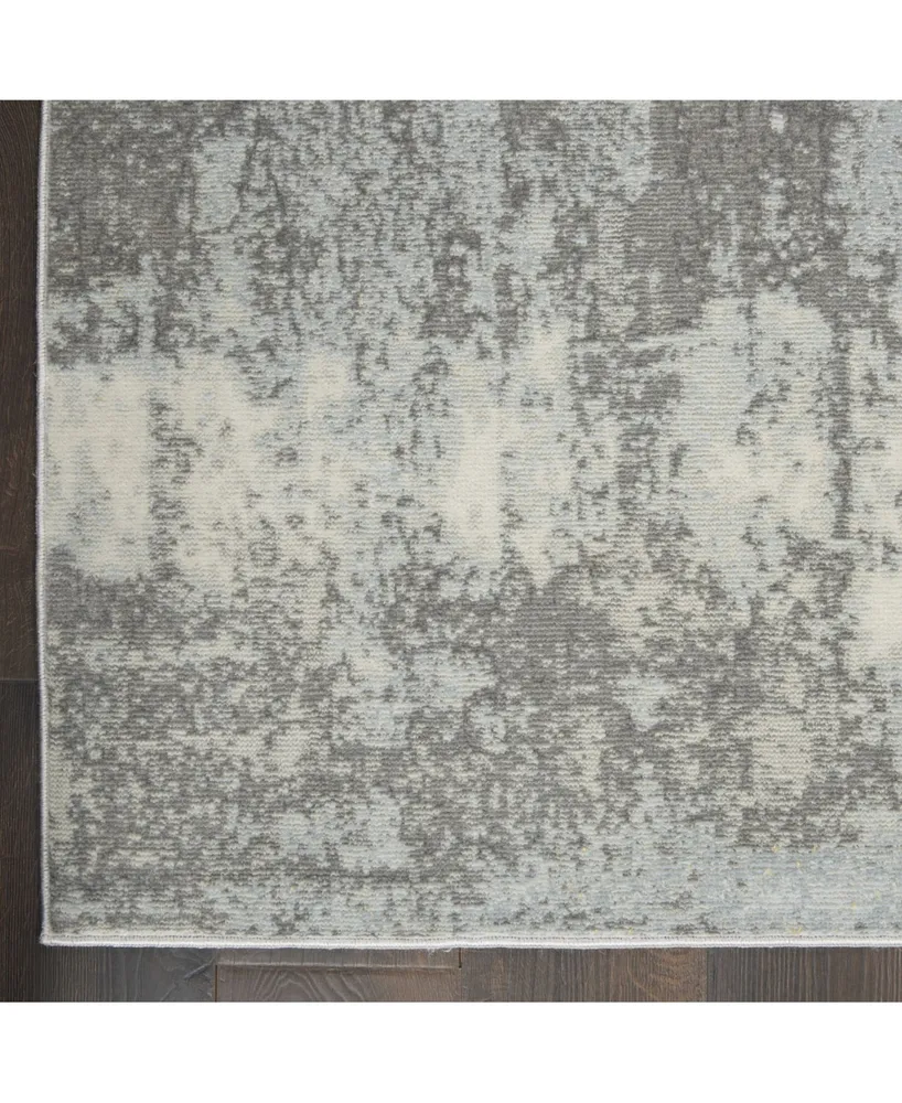 Nourison Home Etchings ETC02 Gray and Mist 8' x 10' Area Rug