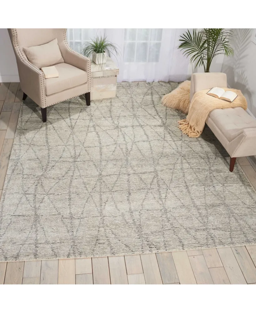 Nourison Home Ellora ELL02 Gray 8'6" x 11'6" Area Rug