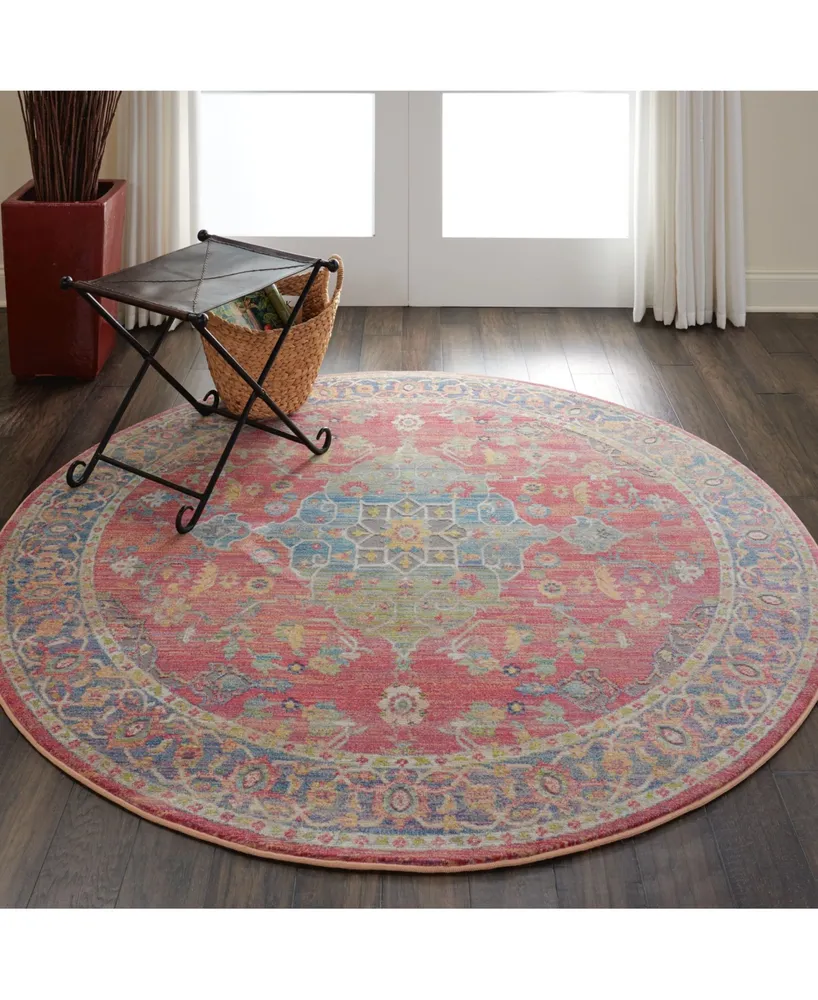 Nourison Home Ankara Global ANR01 Multi 6' Round Rug