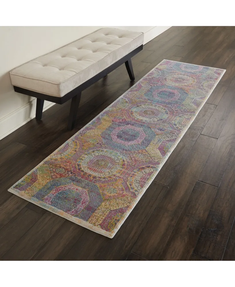 Nourison Home Ankara Global ANR05 Multi 2' x 6' Runner Rug