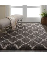 Nourison Home Luxe Shag LXS02 Charcoal 4' x 6' Area Rug