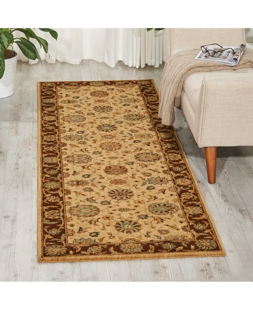 Nourison Home Living Treasures LI05 Beige 2'6" x 12' Runner Rug