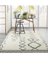 Nourison Home Serenity Shag SRS03 Ivory 5'3" x 7'10" Area Rug