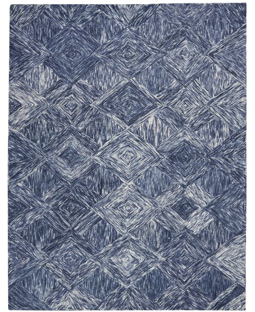 Nourison Home Interlock LNK01 Denim 3'9" x 5'9" Area Rug