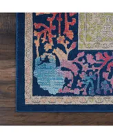 Nourison Home Ankara Global ANR04 Blue and Multi 7'10" x 9'10" Area Rug