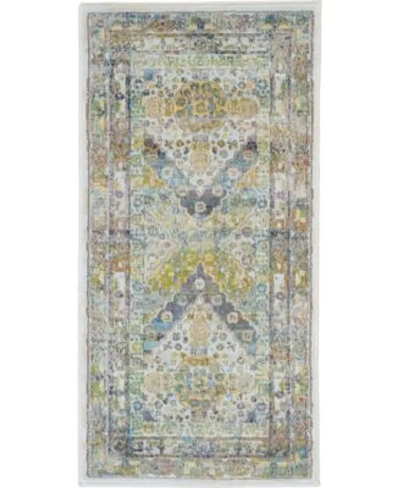 Nourison Home Ankara Global Anr07 Blue Green Rug