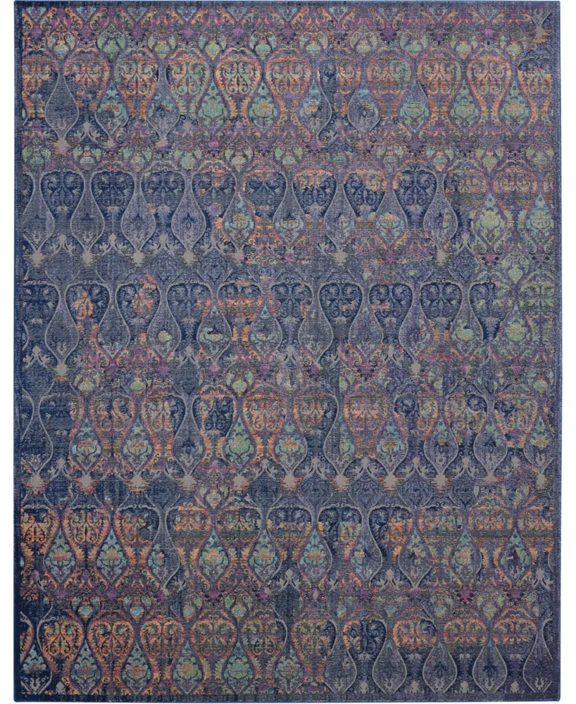 Nourison Home Ankara Global ANR08 Navy and Multi 7'10" x 9'10" Area Rug