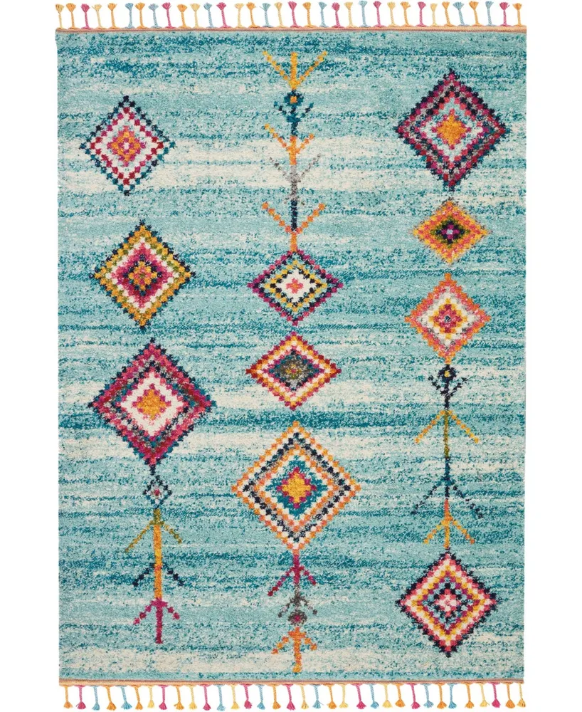 Nourison Home Nomad NMD04 Aqua 6'7" x 9'6" Area Rug