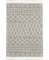 Closeout! Nourison Home Moroccan Shag MRS02 Silver 3'11" x 6'7" Area Rug