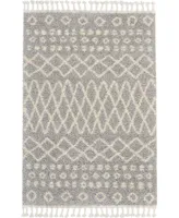 Closeout Nourison Home Moroccan Shag Mrs02 Silver Rug