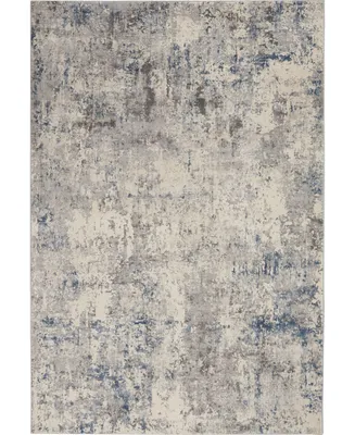 Nourison Home Rustic Textures RUS07 Ivory and Gray 3'11" x 5'11" Area Rug