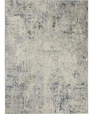 Nourison Home Rustic Textures RUS07 Ivory and Gray 7'10" x 10'6" Area Rug
