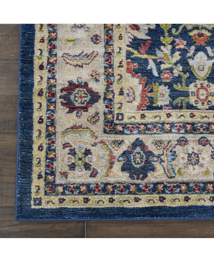 Nourison Home Ankara Global ANR13 Navy and Multi 7'10" x 9'10" Area Rug