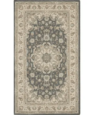 Nourison Home Living Treasures LI15 Gray and Ivory 2'6" x 4'3" Area Rug