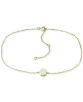 Giani Bernini Lab-Grown Opal Ankle Bracelet (Also Cubic Zirconia), Created for Macy's