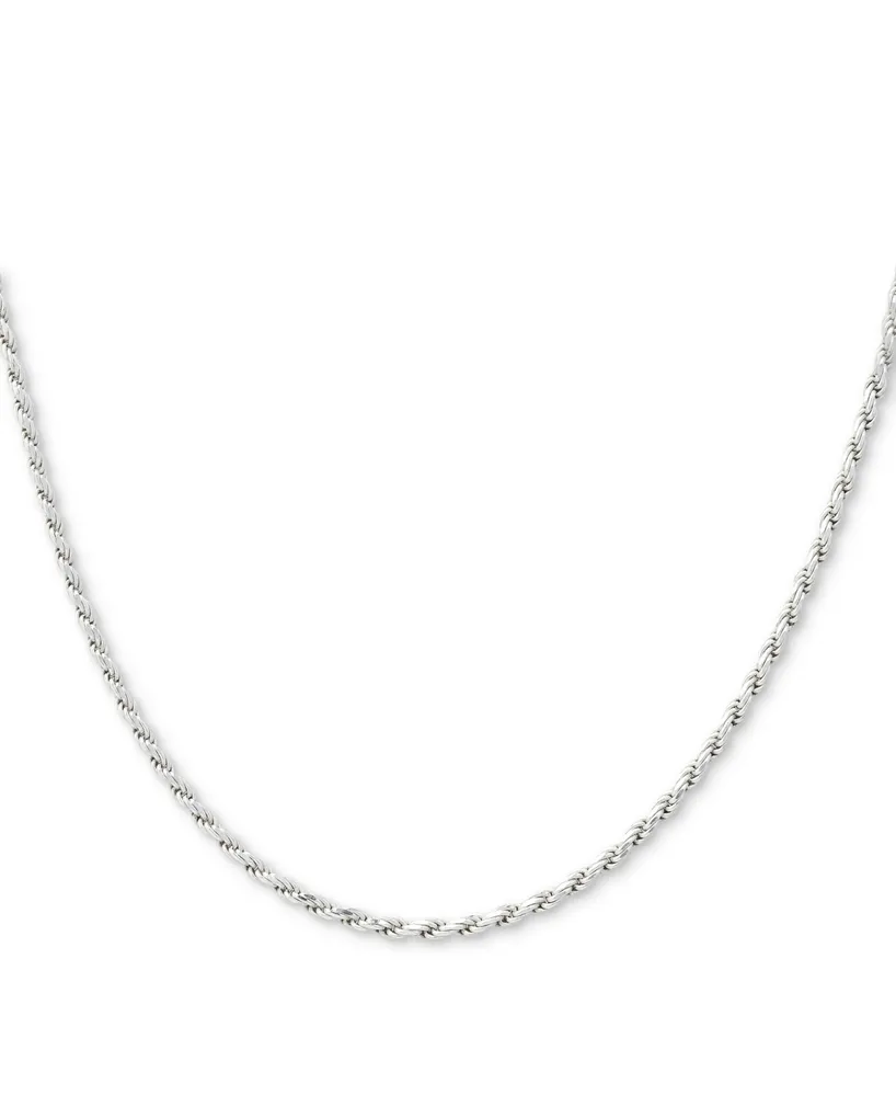 Giani Bernini Sterling Silver Necklace, 20" Diamond Cut Rope Chain