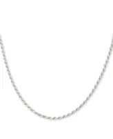 Giani Bernini Sterling Silver Necklace, 20" Diamond Cut Rope Chain