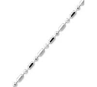 Giani Bernini Sterling Silver Necklace, 24" Dot Dash Link