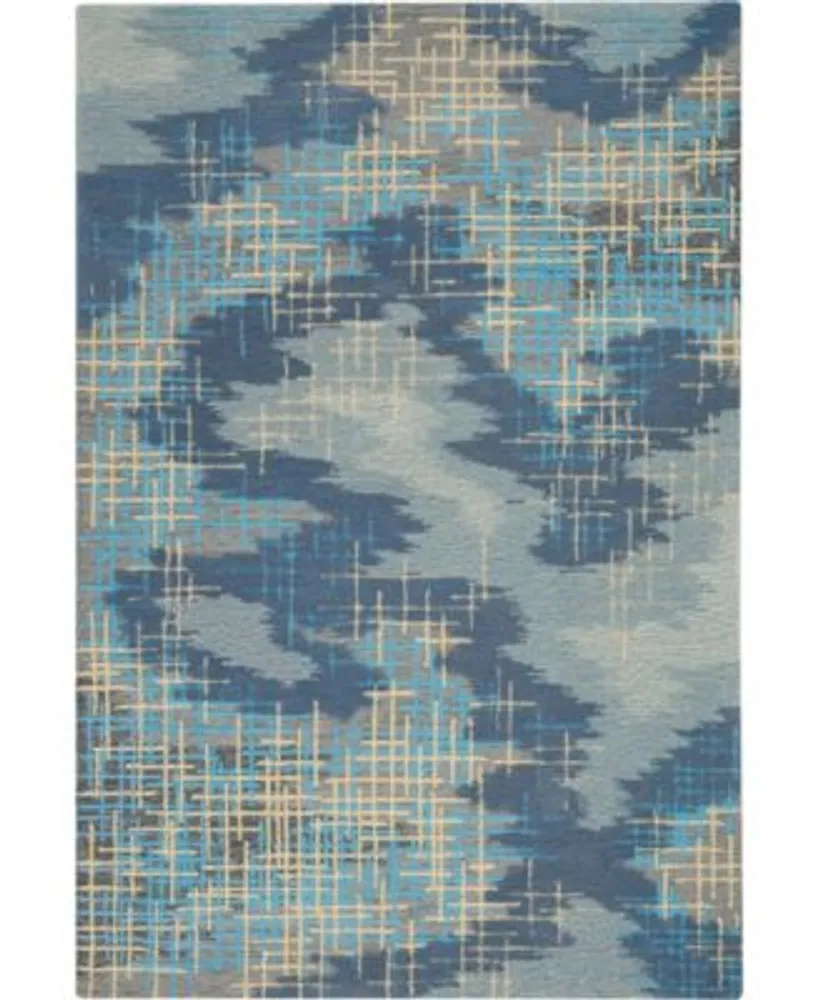 Nourison Home Symmetry Smm08 Blue Beige Rug