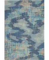 Nourison Home Symmetry Smm08 Blue Beige Rug