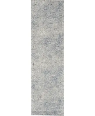Nourison Home Rustic Textures RUS09 Ivory and Mist 2'2" x 7'6" Runner Rug
