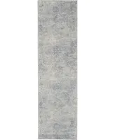 Nourison Home Rustic Textures RUS09 Ivory and Mist 2'2" x 7'6" Runner Rug