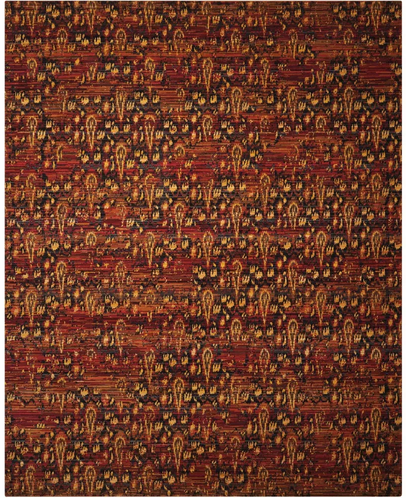 Closeout! Nourison Home Rhapsody RH014 Paprika 5'6" x 8' Area Rug