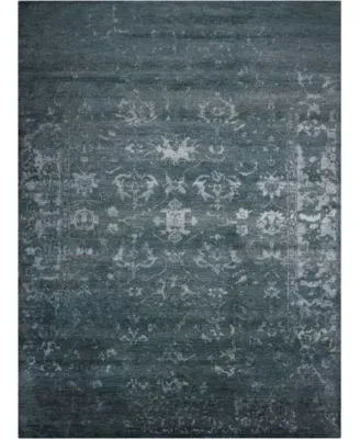 Nourison Home Silk Shadows Sha15 Blue Gray Rug