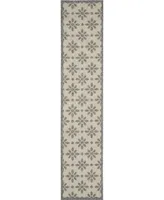 Nourison Home Cozumel CZM03 Cream 2'2" x 10' Runner Rug