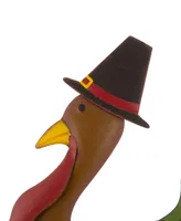 Glitzhome Thanksgiving Turkey Yard Stake-Hanging Wall Decor