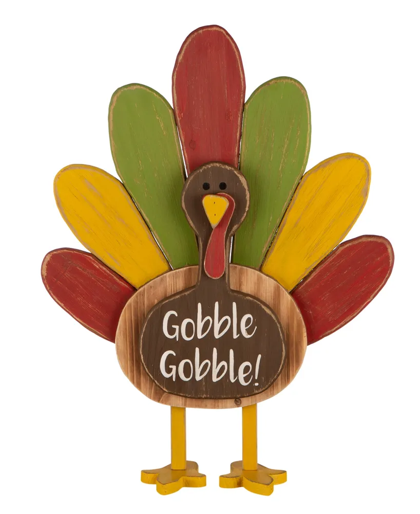 Glitzhome Thanksgiving Turkey Standing Decor