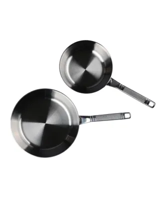 Saveur Selects Voyage Series Tri-Ply Stainless Steel 2-Pc. Fry Pan Set